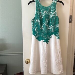 Moulinette Soeurs Teal Lace Dress